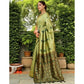 Fashionable Women's Silk Blend Woven Paithani Saree With Blouse Piece