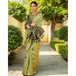 Fashionable Women's Silk Blend Woven Paithani Saree With Blouse Piece