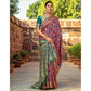 Fashionable Women's Silk Blend Woven Paithani Saree With Blouse Piece