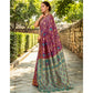 Fashionable Women's Silk Blend Woven Paithani Saree With Blouse Piece
