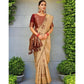 Elegant Women's Silk Blend Woven Zari Work Saree With Blouse Piece