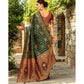 Elegant Women's Silk Blend Woven Zari Work Saree With Blouse Piece
