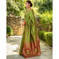 Elegant Women's Silk Blend Woven Zari Work Saree With Blouse Piece