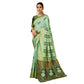 Elegant Women's Silk Blend Woven Zari Work Saree With Blouse Piece