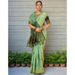Elegant Women's Silk Blend Woven Zari Work Saree With Blouse Piece