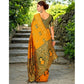 Elegant Women's Silk Blend Woven Zari Work Saree With Blouse Piece