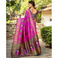 Elegant Women's Silk Blend Woven Zari Work Saree With Blouse Piece