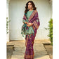 Elegant Women's Silk Blend Woven Zari Work Saree With Blouse Piece
