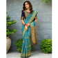 Elegant Women's Silk Blend Woven Zari Work Saree With Blouse Piece