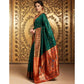 Adorable Women's Silk Blend Zari Woven Saree With Blouse Piece