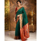 Adorable Women's Silk Blend Zari Woven Saree With Blouse Piece