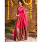 Adorable Women's Silk Blend Zari Woven Saree With Blouse Piece