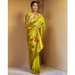 Attractive Women's Silk Blend Paithani Saree With Blouse Piece