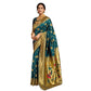 Attractive Women's Silk Blend Paithani Saree With Blouse Piece