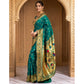 Stunning Women's Silk Blend Woven Saree With Blouse Piece