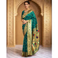 Stunning Women's Silk Blend Woven Saree With Blouse Piece