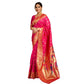 Stunning Women's Silk Blend Woven Saree With Blouse Piece