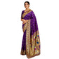 Stunning Women's Silk Blend Woven Saree With Blouse Piece