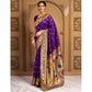 Stunning Women's Silk Blend Woven Saree With Blouse Piece