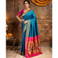 Adorable Women's Silk Blend Zari Woven Saree With Blouse Piece