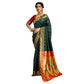 Adorable Women's Silk Blend Zari Woven Saree With Blouse Piece