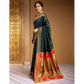 Adorable Women's Silk Blend Zari Woven Saree With Blouse Piece
