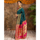 Beautiful Women's Silk Blend Zari Weaving Saree With Blouse Piece