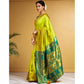 Beautiful Women's Silk Blend Zari Weaving Saree With Blouse Piece