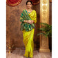 Beautiful Women's Silk Blend Zari Weaving Saree With Blouse Piece