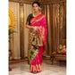 Pretty Women's Silk Blend Zari Weaving Saree With Blouse Piece