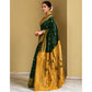 Beautiful Women's Silk Blend Zari Weaving Saree With Blouse Piece