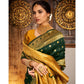 Beautiful Women's Silk Blend Zari Weaving Saree With Blouse Piece
