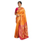 Pretty Women's Silk Blend Zari Weaving Saree With Blouse Piece