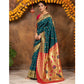 Pretty Women's Silk Blend Zari Weaving Saree With Blouse Piece