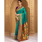 Pretty Women's Silk Blend Zari Weaving Saree With Blouse Piece