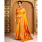 Beautiful Women's Silk Blend Zari Weaving Saree With Blouse Piece