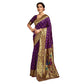 Pretty Women's Silk Blend Zari Weaving Saree With Blouse Piece