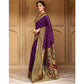 Pretty Women's Silk Blend Zari Weaving Saree With Blouse Piece