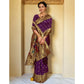 Pretty Women's Silk Blend Zari Weaving Saree With Blouse Piece
