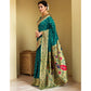 Pretty Women's Silk Blend Zari Weaving Saree With Blouse Piece