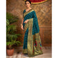 Pretty Women's Silk Blend Zari Weaving Saree With Blouse Piece