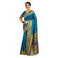 Pretty Women's Silk Blend Zari Weaving Saree With Blouse Piece