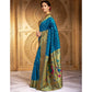 Pretty Women's Silk Blend Zari Weaving Saree With Blouse Piece