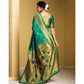 Beautiful Women's Silk Blend Zari Weaving Saree With Blouse Piece