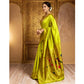 Beautiful Women's Silk Blend Zari Weaving Saree With Blouse Piece