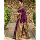 Pretty Women's Silk Blend Zari Weaving Saree With Blouse Piece