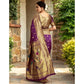 Pretty Women's Silk Blend Zari Weaving Saree With Blouse Piece