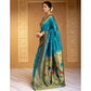 Pretty Women's Silk Blend Zari Weaving Saree With Blouse Piece