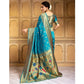 Pretty Women's Silk Blend Zari Weaving Saree With Blouse Piece