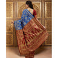 Beautiful Women's Silk Blend Zari Weaving Saree With Blouse Piece